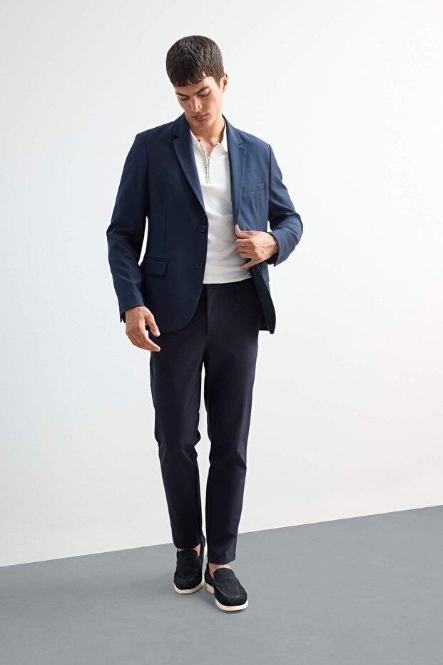 Tailored Regular Fit Kısa Paça Esnek Kumaş Teknik Pantolon F1672AX25AU - 2
