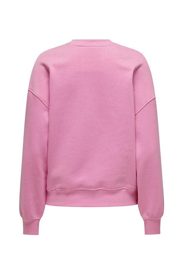 Onlsofıa L/S Word O-Neck Swt Women's Sweat 15329876 Fuchsia Pink