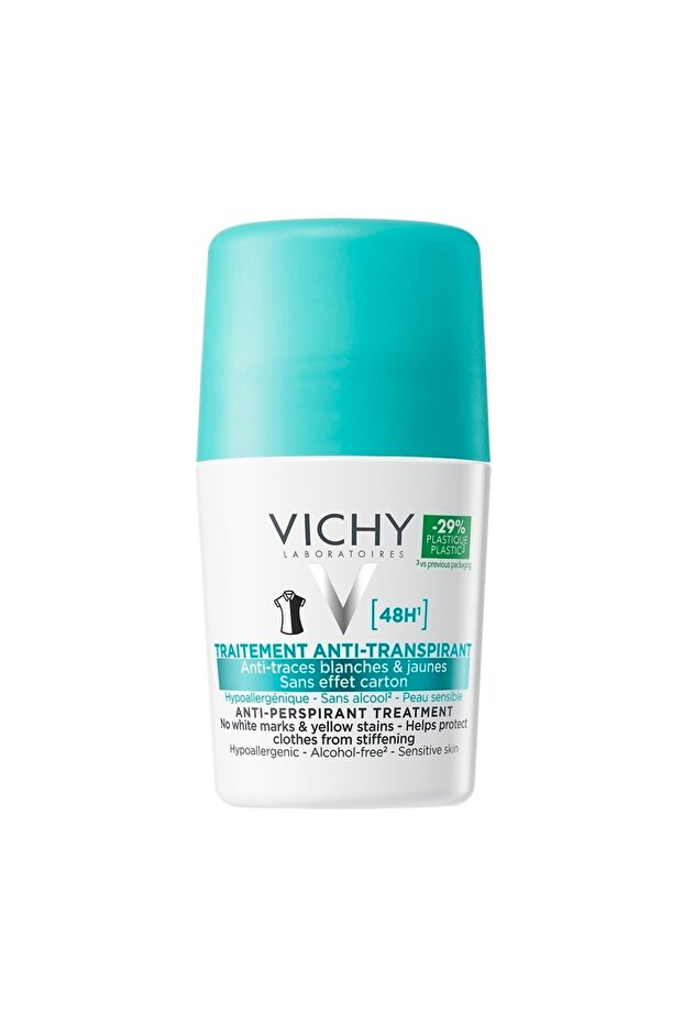 Vichy Roll-on antiperspirant fără pete albe 48 H, Roll-On, 50 ml - 1