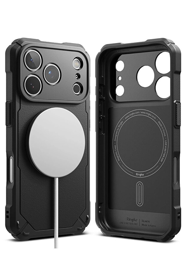 iPhone 17 Pro Case Cover | Rugged Gear Magnetic Series | Black