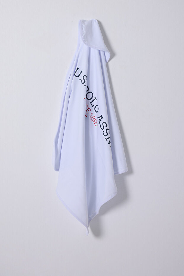 U.S. Polo Assn Baby Boy White Blanket