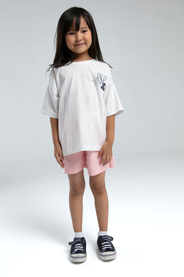 U.S. Polo Assn Girls' White Shorts Set