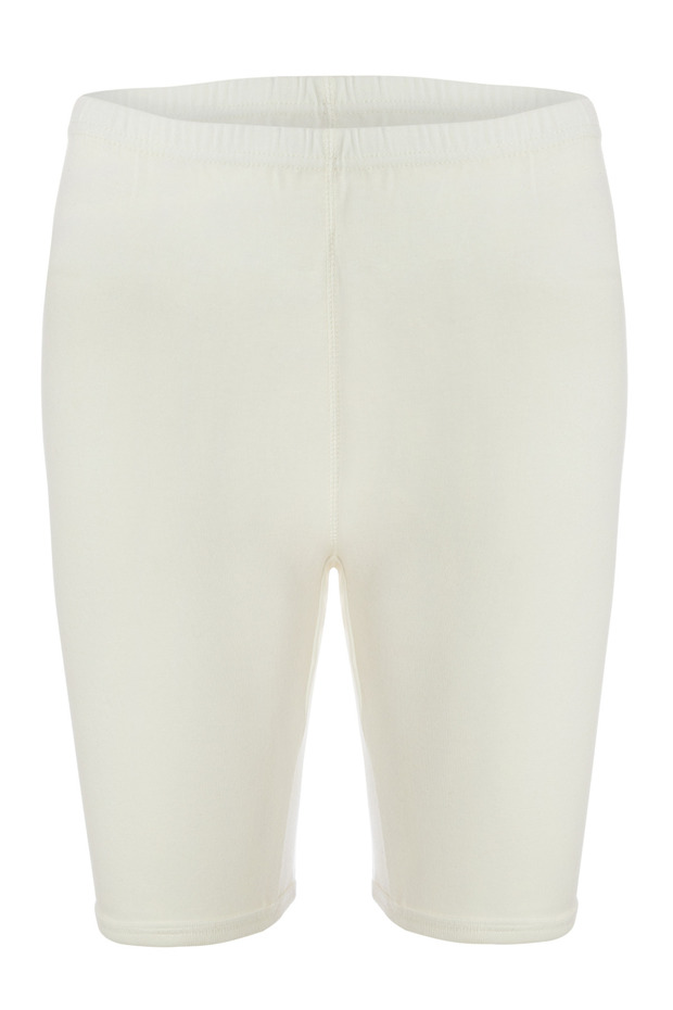 100% Cotton Women's Ribbed Knee-Length Cream Tights 424