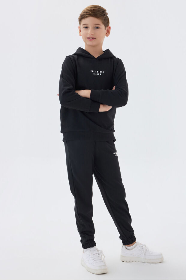 Boy's Black Tracksuit Set - 5