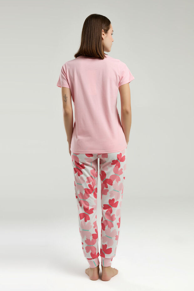 Ženski roze pidžama set - 5