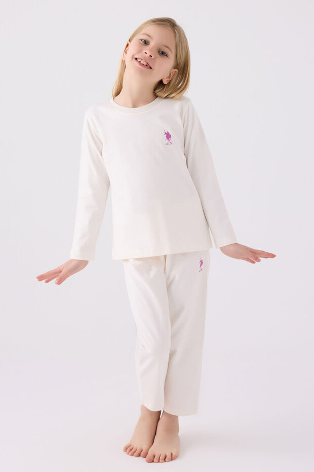 U.S. Polo Assn Girls' White Pajama Set