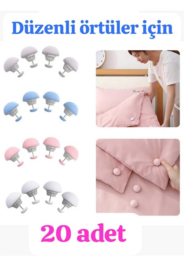 20 Adet Çarşaf Yorgan Nevresim Klipsi Yorgan Tutucu Yorgan Klipsi - 1