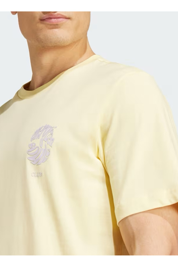 IW0133 M YOGA G T Sarı Erkek Yuvarlak Yaka Normal Kalıp T-Shirt - 3