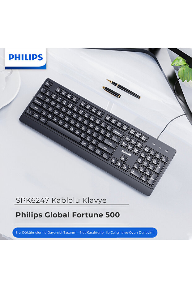 SPK6247 Kablolu Türkçe Q Klavye Siyah - 2