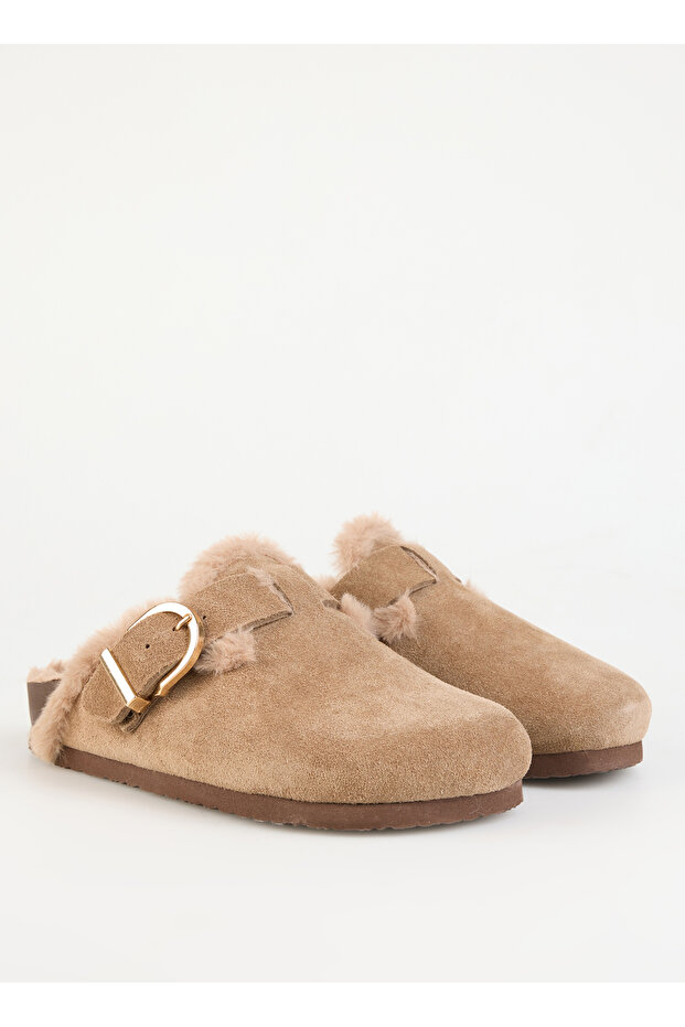 Vizon Kadın Süet Terlik KAYRAN - 2