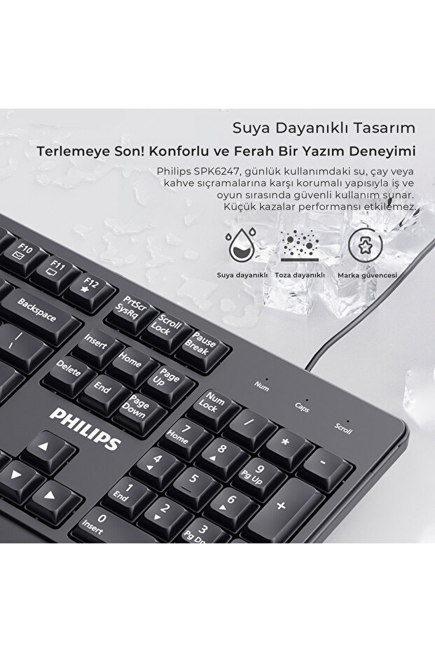 SPK6247 Kablolu Türkçe Q Klavye Siyah - 4