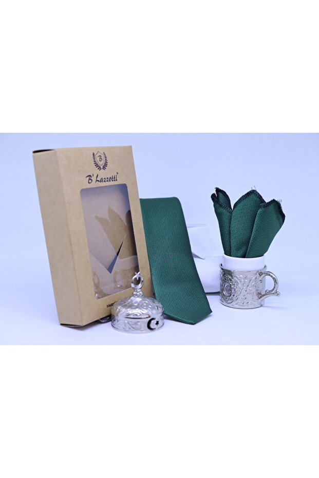 Dokuma Mendilli Kravat - 3