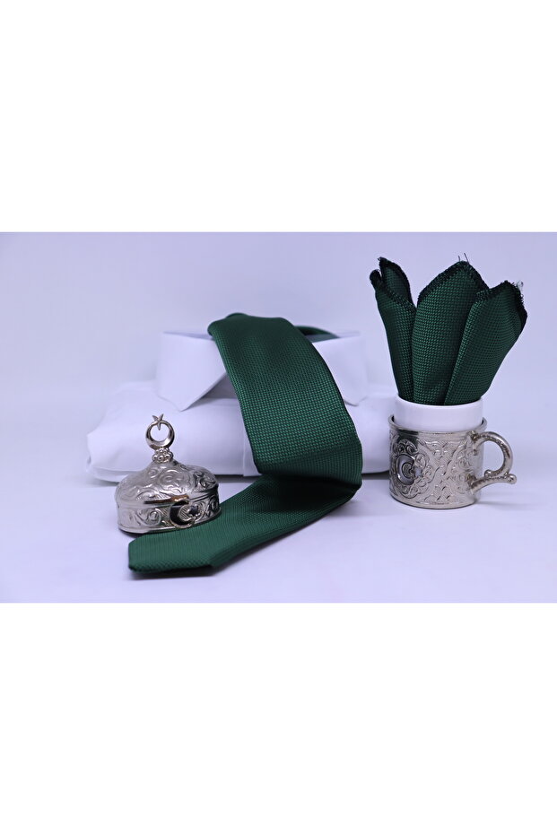 Dokuma Mendilli Kravat - 1