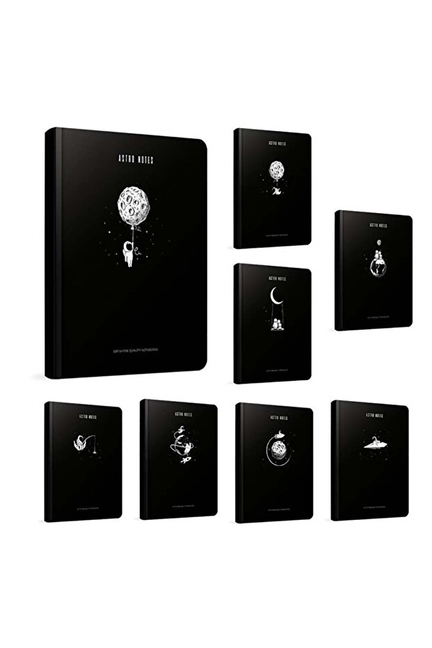 دفتر ملاحظات Astro Notes مقاس A5 بغطاء صلب مخيط 120yp مخطط 5405