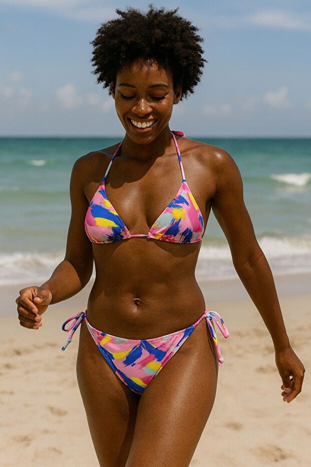 Triangle String Bikini Set - 1