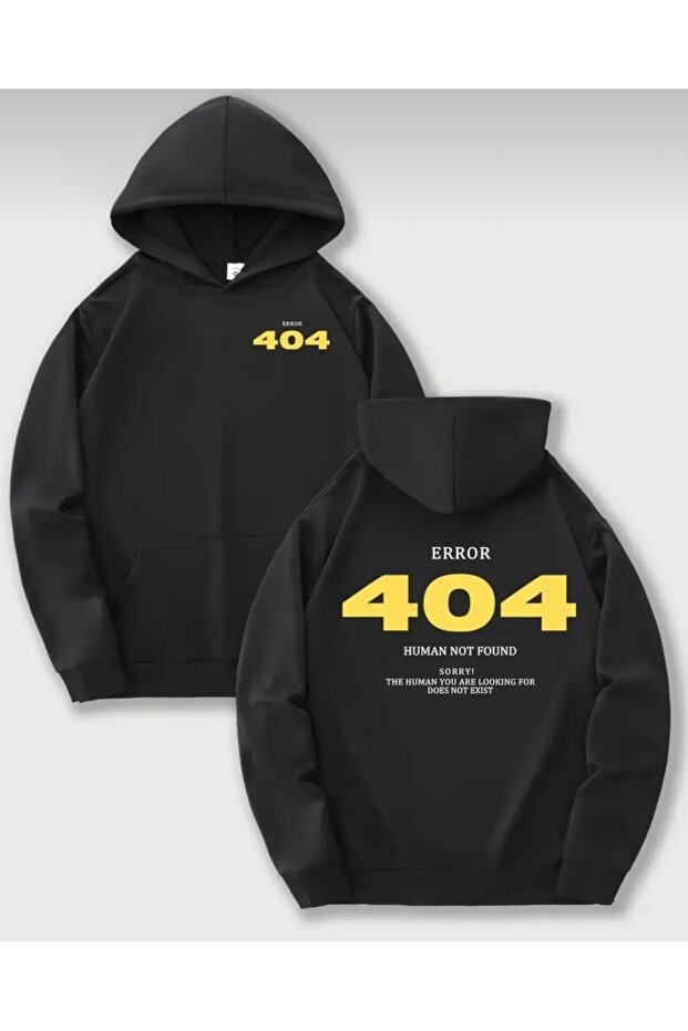 سويت شيرت مطبوع بحجم كبير مع خطأ 404 - 1