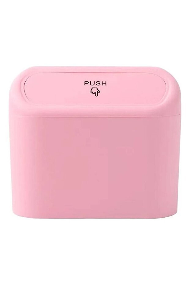 Auto Accessory Car Trash Can Portable In-Car Portable Organizer with Lid Trash Can Pink