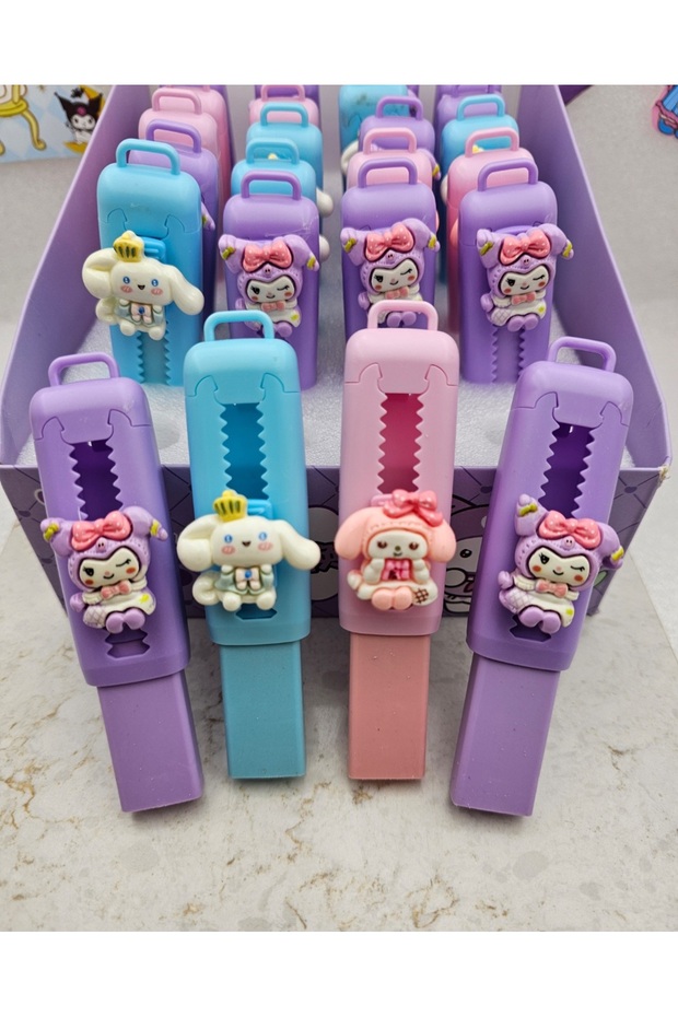 Sanrio Kawaii Figure-Shaped Sliding Mechanism Model Eraser with Model Options, Student Gift, 1 Piece