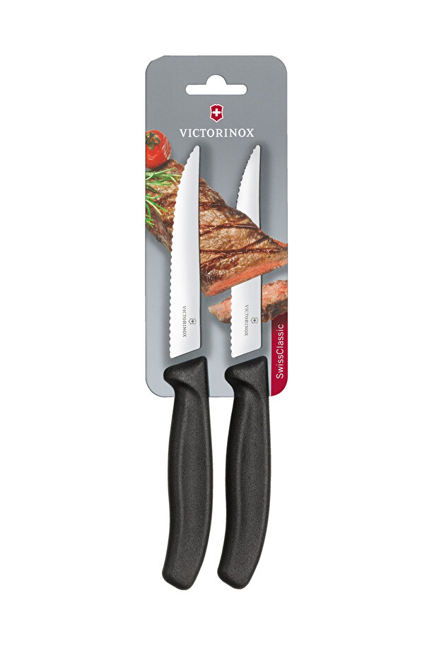 6.7933.12B Vıct.Biftek Bıçağı Fıb Sap Test 12Cm İkili Blister STD - 1