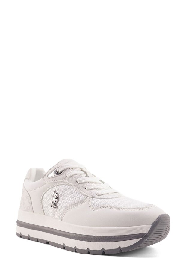Comfortable Casual Lace-Up Women's Sneaker White