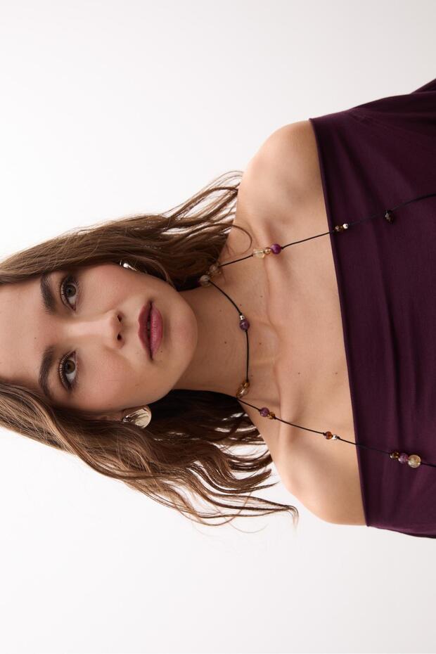 Modal asimetrik tişört - 3