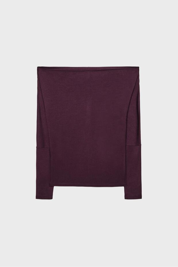 Modal asimetrik tişört - 5