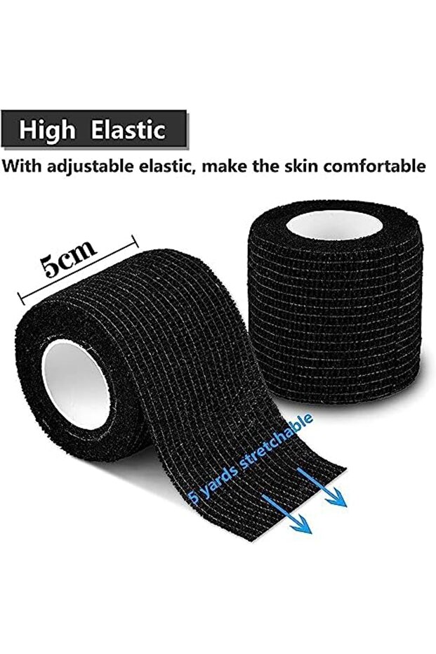 Elastic Self Adhesive Tape, Self Adherent Cohesive Wrap Bandages, Athletic Elastic Band, Ve - 6