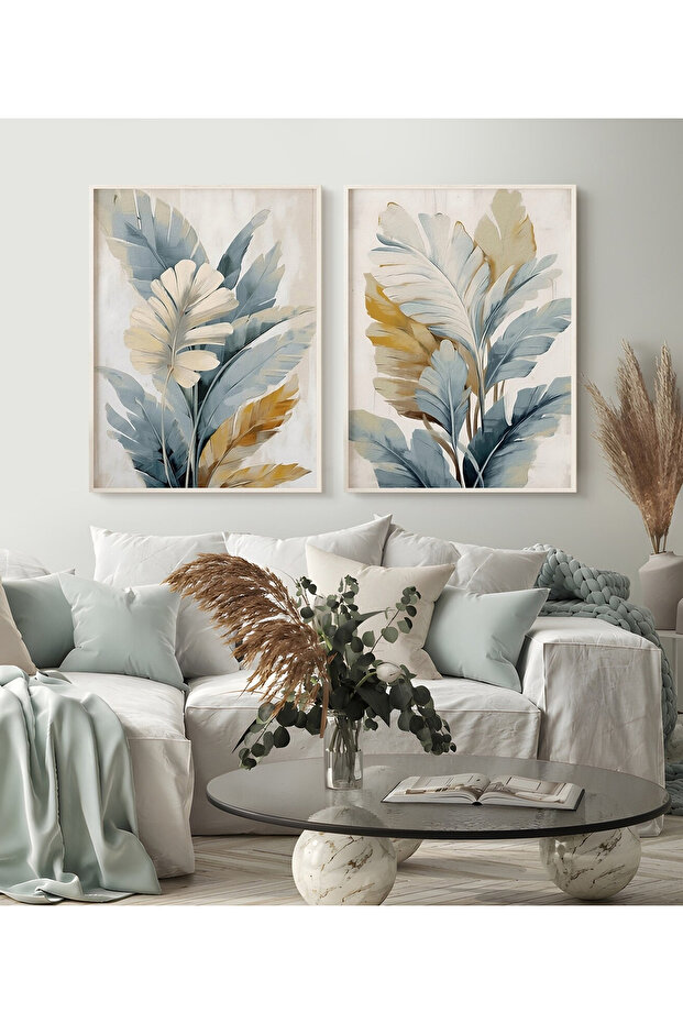 2 Parça Ahşap Tablo Seti - 2