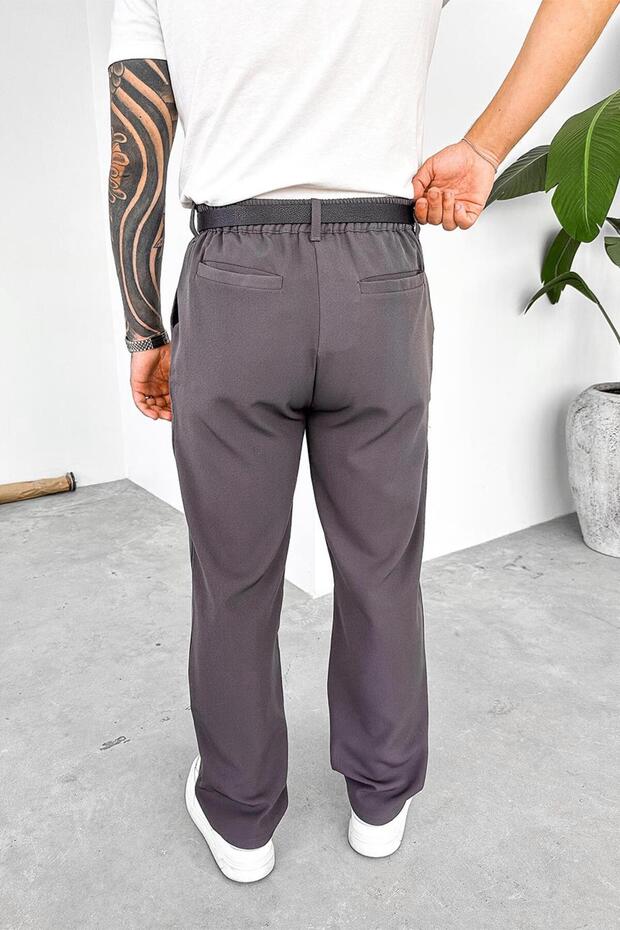 Antrasit Basic Premium Kumaş Pantolon - 4