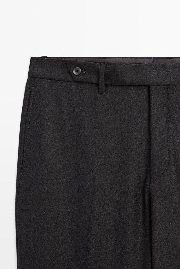 100% wool flannel trousers - 6