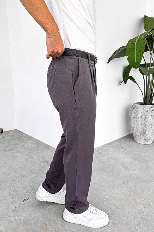 Antrasit Basic Premium Kumaş Pantolon - 3