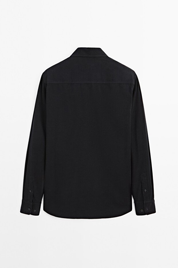 Regular fit micro corduroy shirt - 8