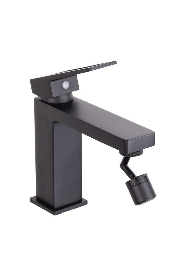 TRENDY'S bidet mixer, rectangular design, black - 1