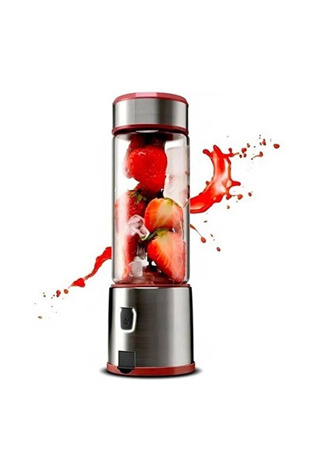Şarjlı Blender 450 ML Paslanmaz Blender Buz Kırıcılı Smoothie Blender SPow Taşınabilir Şarjlı - 1