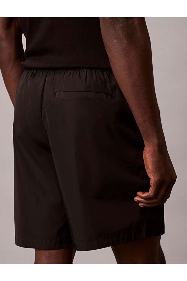 NYLON LOGO DRAWSTRING SHORT Siyah Erkek Şort - 5