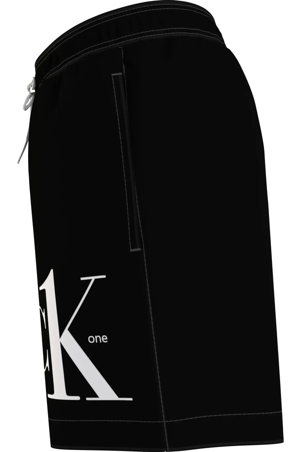 MEDIUM DRAWSTRING Erkek Siyah Deniz Şortu - 2