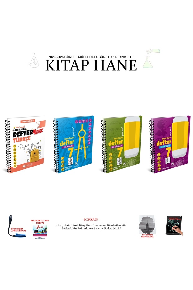 2025-2026 7. Sınıf Tüm Dersler Yeni Nesil Hazırlayan Ve Kazandıran Defter Mega Hiper Elit Seti - 1