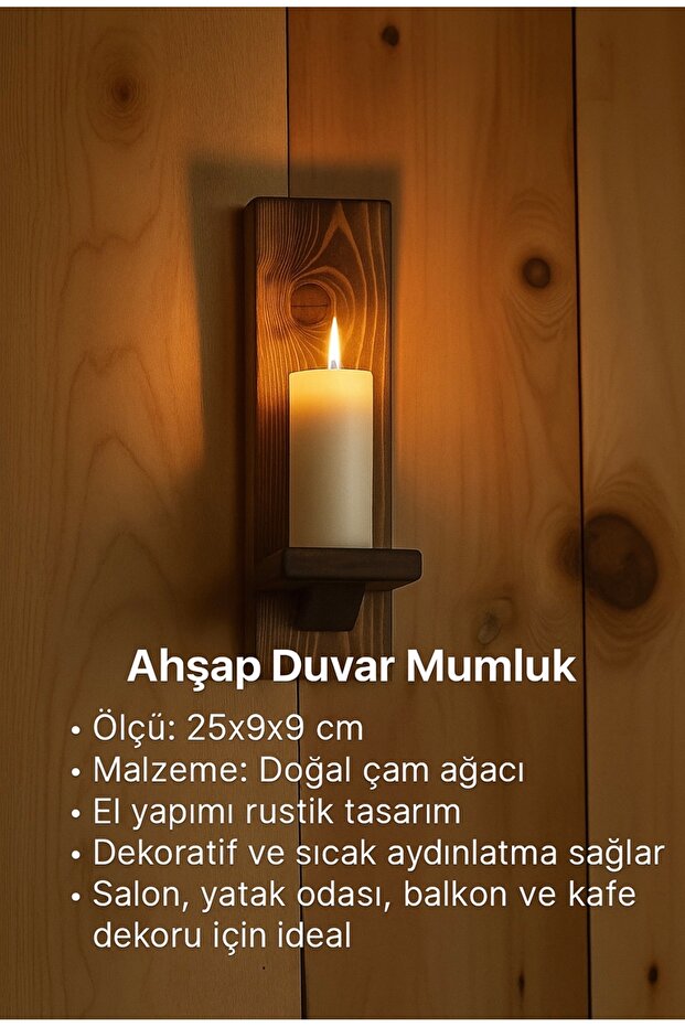 Ahşap Mumluk - 4