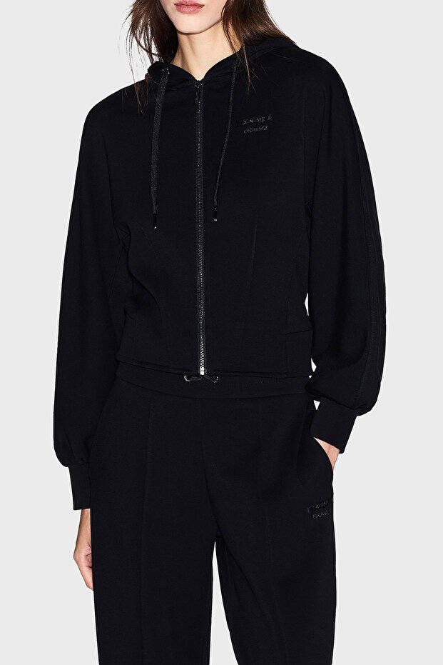 With Logo Regular Fit Hooded Zipper Sweat Sweat Xw000802 Af16111 Uc001
