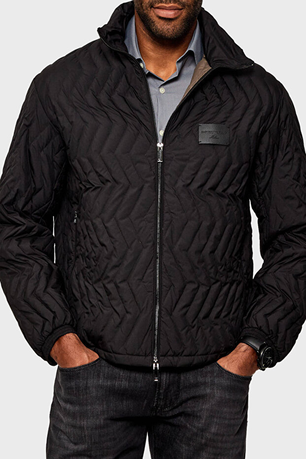 Quilted down Filled Stand Collar Puffer Jacket Men's Jacket Em003415 Af18231 Uc001