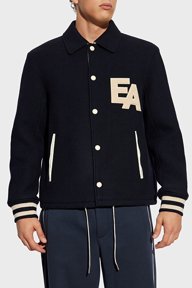 Wool Regular Fit Classic Collar Lined Jacket Men's Jacket Em003125 Af17330 Ub118