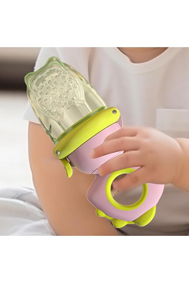 Suzeta pentru Fructe, pentru Bebelusi, 4+ luni, Roz/Verde - 3