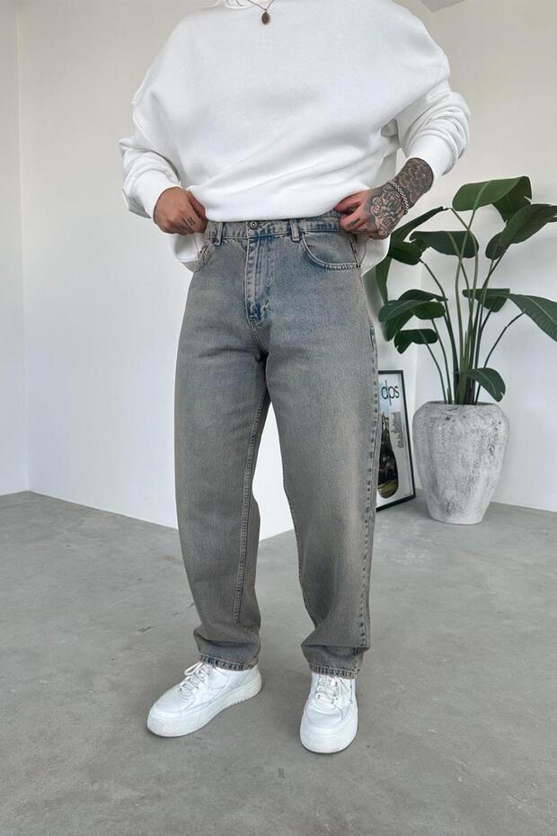 Eskitme Mavi Basic Regular Pantolon - 1