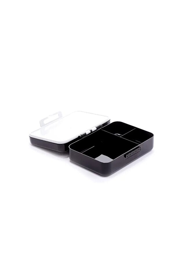 Black plastic lunch box - 1