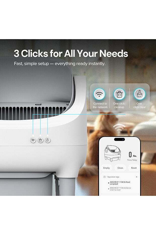 Self Cleaning Cat Litter Box, Open Top Design, Smart App Controlled, Automatic Litter Box fo - 4