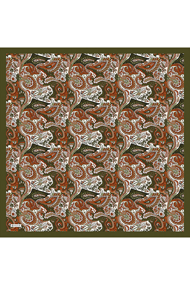 وشاح أخضر ناعم الملمس - 1