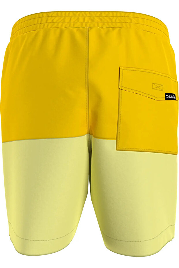MEDIUM DRAWSTRING Erkek Sarı Deniz Şortu - 4