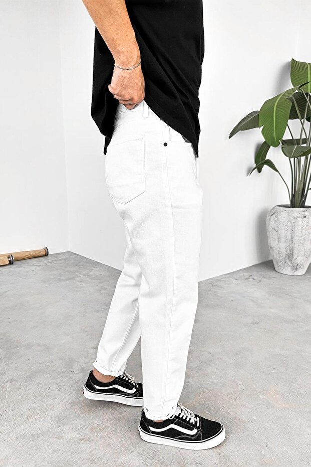 Beyaz Basic Premium Regular Pantolon - 2