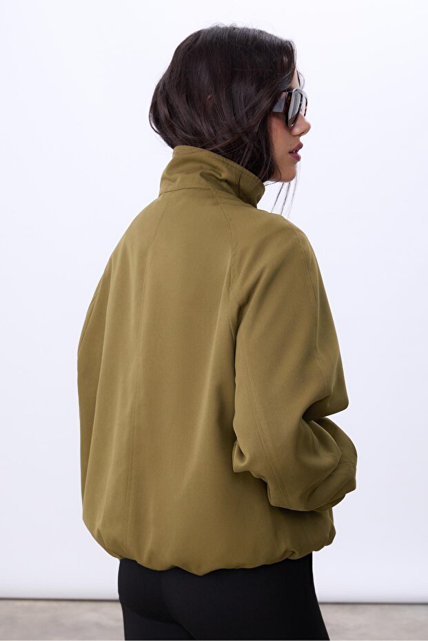 Dökümlü bomber ceket - 4