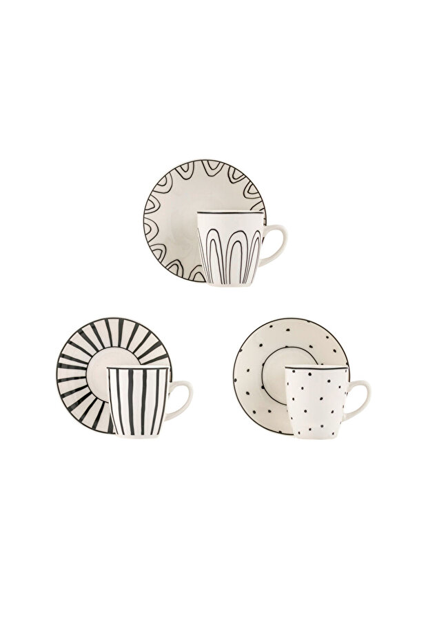 Create Your Style from Uzg Store |   Printed 3-Person Coffee Cup Set 90 ml - 5